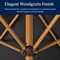 Best Choice Products 10ft Outdoor Woodgrain Pattern Steel Market Patio Umbrella w/ Crank, Tilt